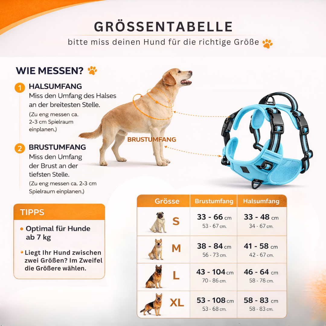 KomfortFit™ Hundegeschirr – Anti-Zug, gepolstert & verstellbar