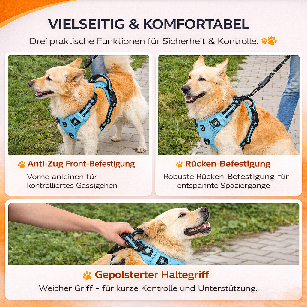 KomfortFit™ Hundegeschirr – Anti-Zug, gepolstert & verstellbar