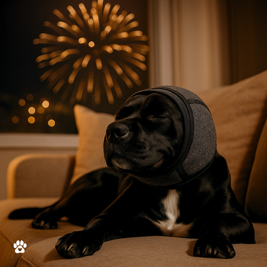 Gehörschutz Hund - Ohrenhaube mit Geräuschdämpfung
