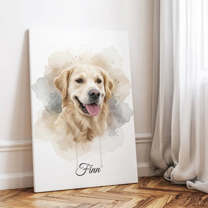 Personalisiertes Portrait im Aquarellstil