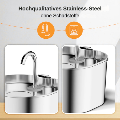 Edelstahl Trinkbrunnen - automatisch & rostfrei