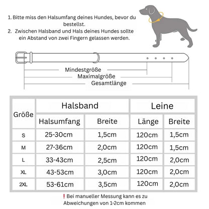 Premium Lederhalsband mit personalisierter Prägung