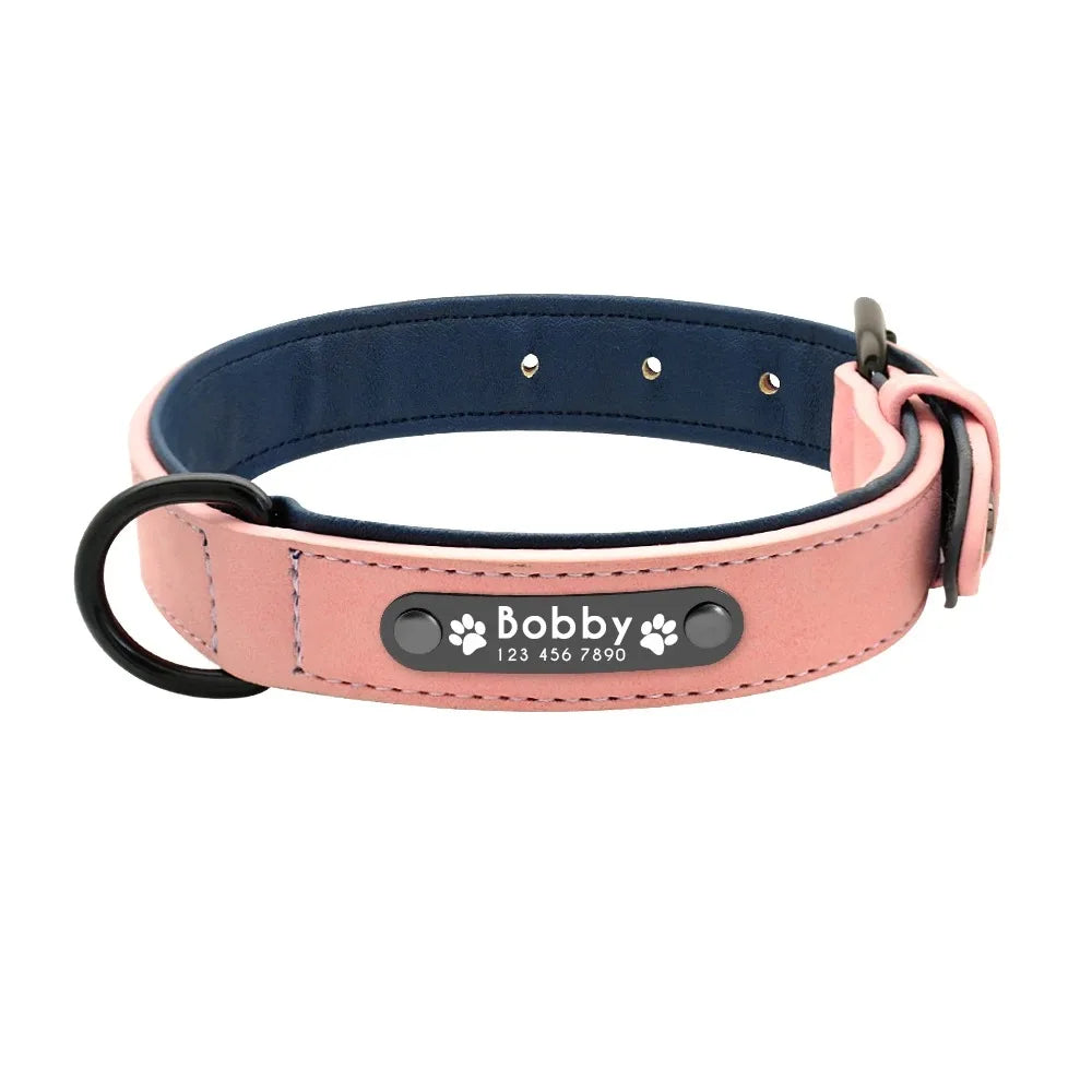 Premium Lederhalsband mit personalisierter Prägung