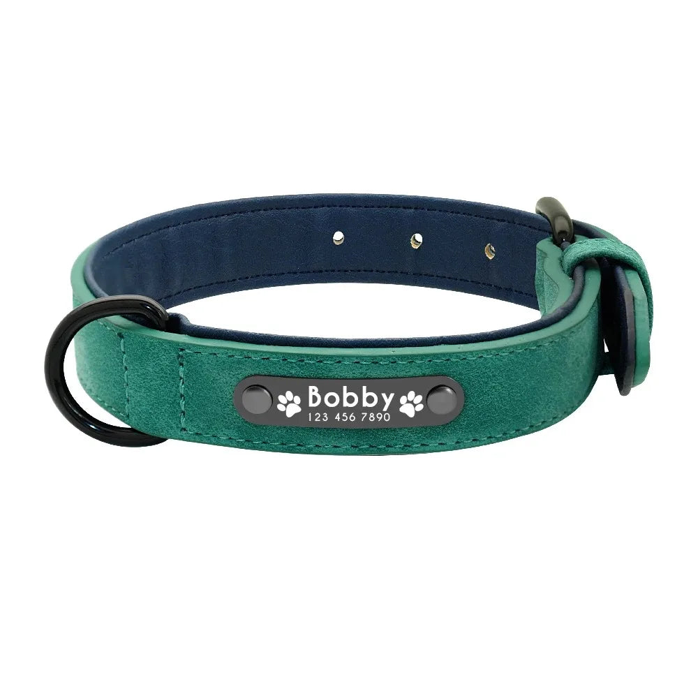 Premium Lederhalsband mit personalisierter Prägung