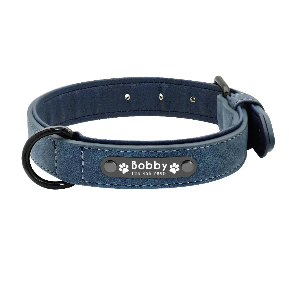 Premium Lederhalsband mit personalisierter Prägung