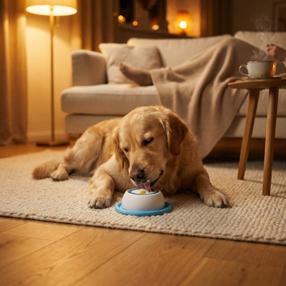 Schleckball mit rutschfestem Stand