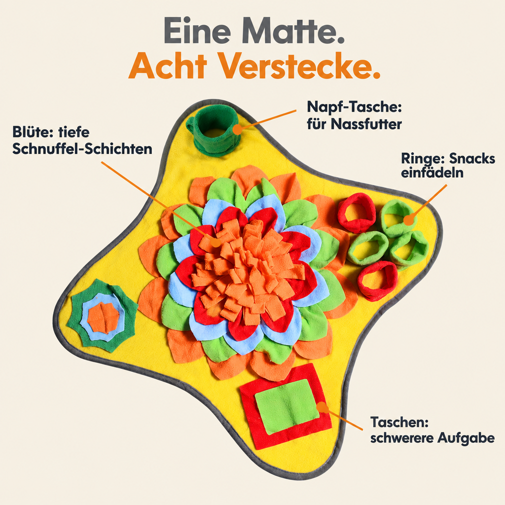 Eine Matte, acht Verstecke